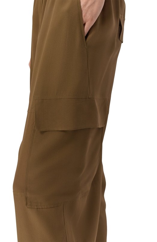 Шелковые брюки-карго Petar Petrov S26TP11 Хаки  S26TP11 Фото 5