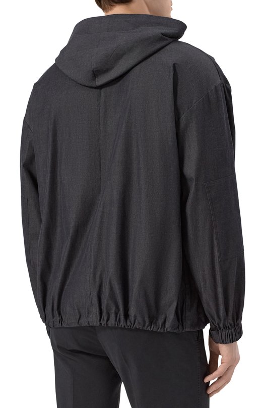 Хлопковая куртка Kiton UMC015H0922801 Серый  UMC015H0922801 Фото 4