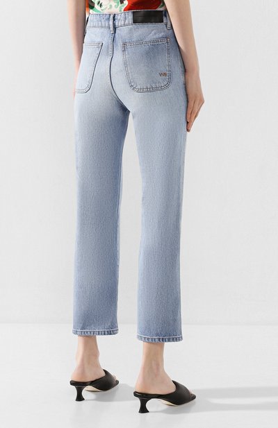 Джинсы VICTORIA, VICTORIA BECKHAM голубого цвета по цене 30900 руб., арт. 2120DJE000830A, фото 4 Джинсы VICTORIA, VICTORIA BECKHAM, арт. 2120DJE000830A, фото 4