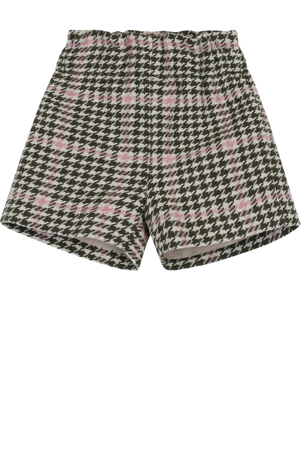 Шорты с принтом и эластичным поясом IL GUFO хаки цвета по цене 7855 руб., арт. A17PB103W3032/12M-18M, фото 1 Шорты с принтом и эластичным поясом IL GUFO, арт. A17PB103W3032/12M-18M, фото 1