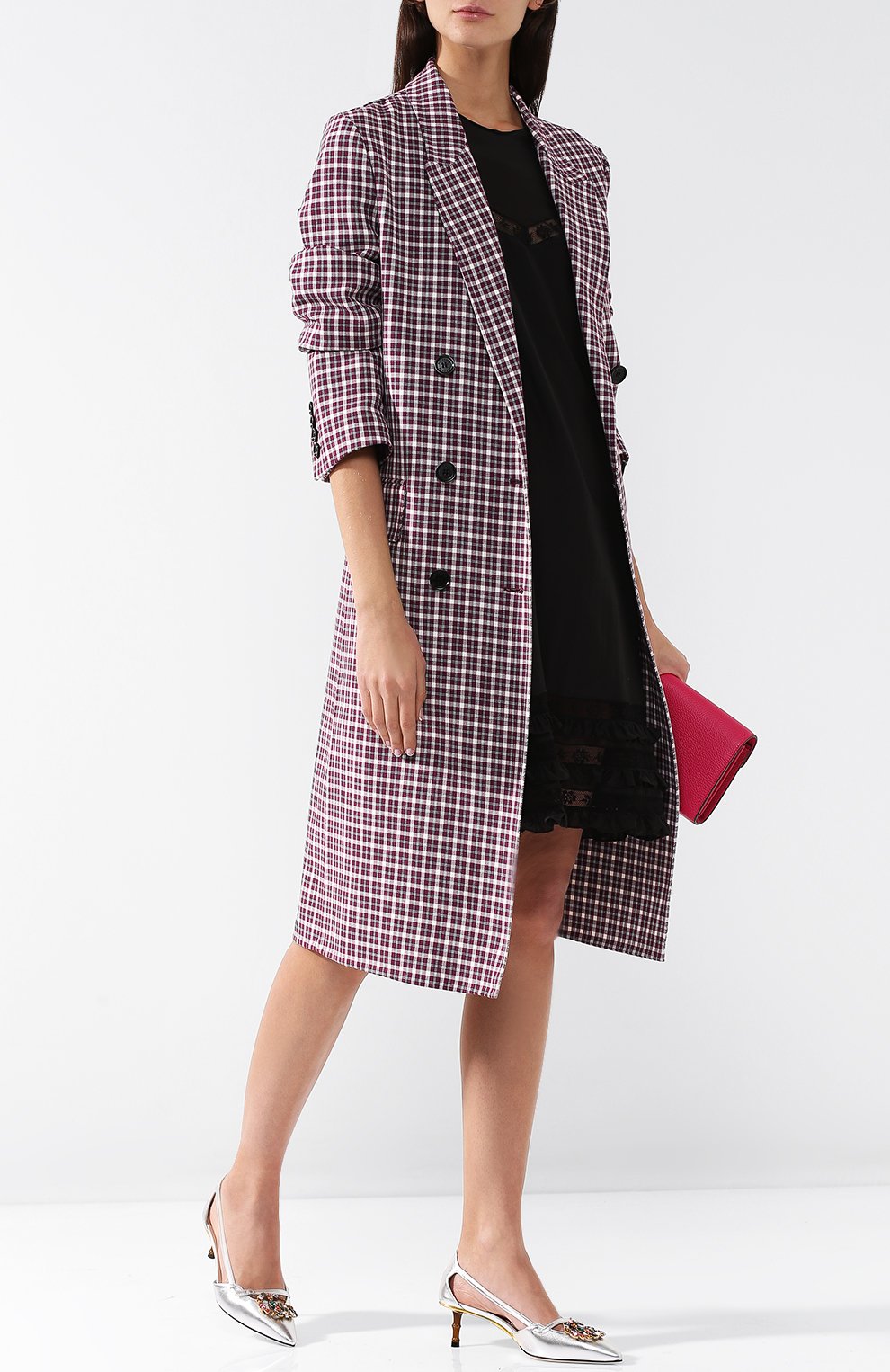 Туфли из металлизированной кожи на каблуке kitten heel GUCCI, арт. 519918/B8B00, фото 2