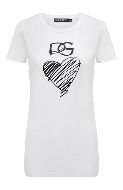 Женская хлопковая футболка DOLCE & GABBANA, арт. F8L99T/G7XAY