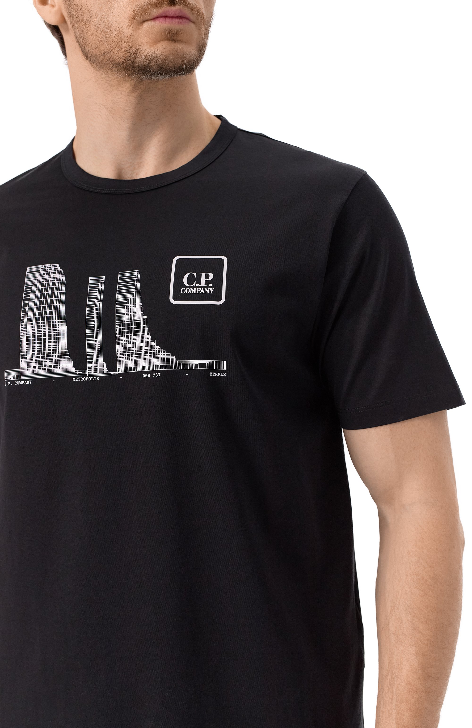 Хлопковая футболка C.P. COMPANY, арт. 18CLTS048A006370W, фото 5