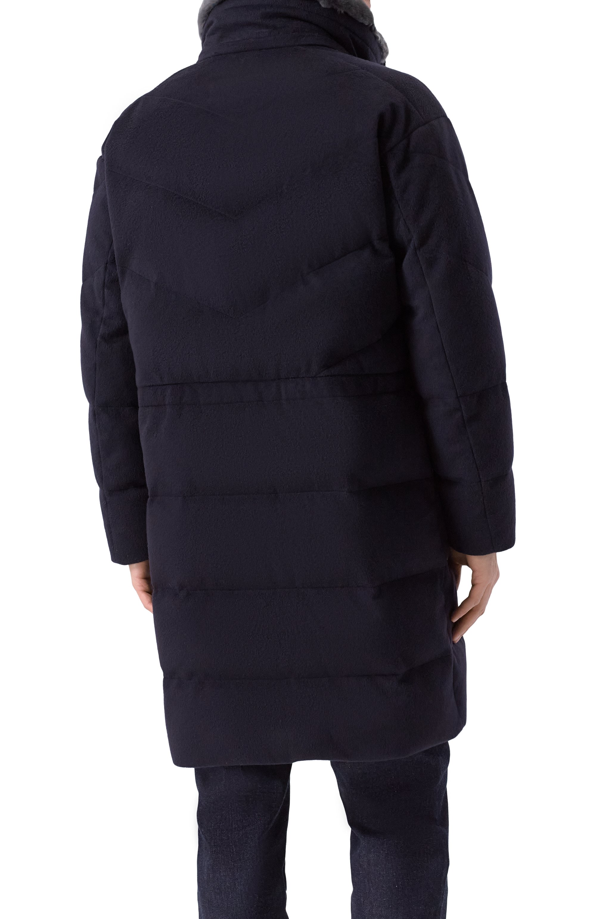 Пуховик с отделкой из кролика KITON, арт. UGK147K0260H02, фото 6