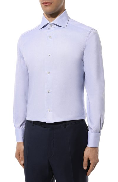 Хлопковая сорочка ZEGNA, арт. 701622A7/9MS0BA, фото 4