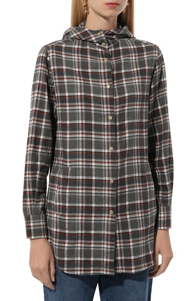 Хлопковая рубашка KITON, арт. D54435H0907107, фото 3