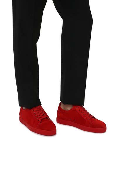 Замшевые кеды fun louis junior CHRISTIAN LOUBOUTIN, арт. 1220230/FUN L0UIS JUNI0R FLAT, фото 3