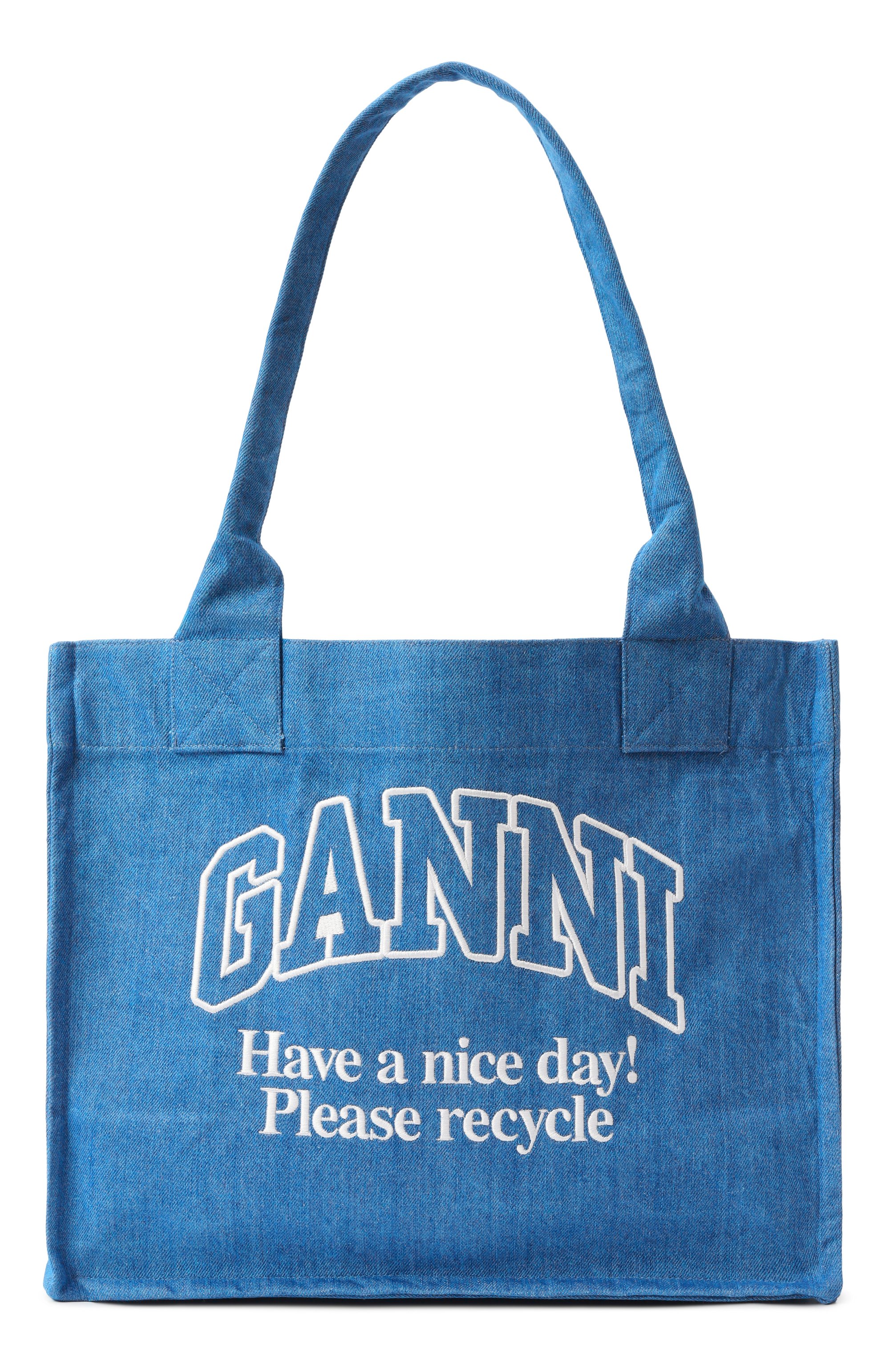 Сумка GANNI голубого цвета по цене 21450 руб., арт. A5599/5903, фото 1 Сумка GANNI, арт. A5599/5903, фото 1