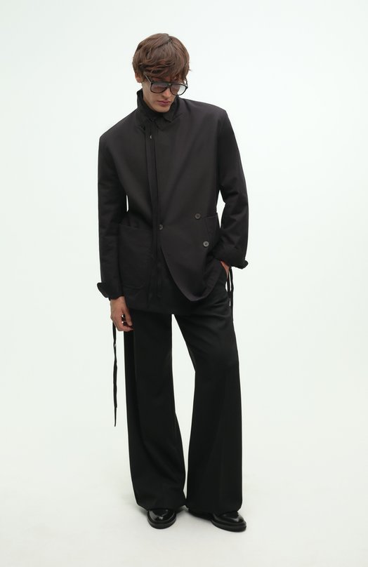 Пиджак из хлопка и шерсти Dries Van Noten 020718-2302-900 Чёрный  020718-2302-900 Фото 6