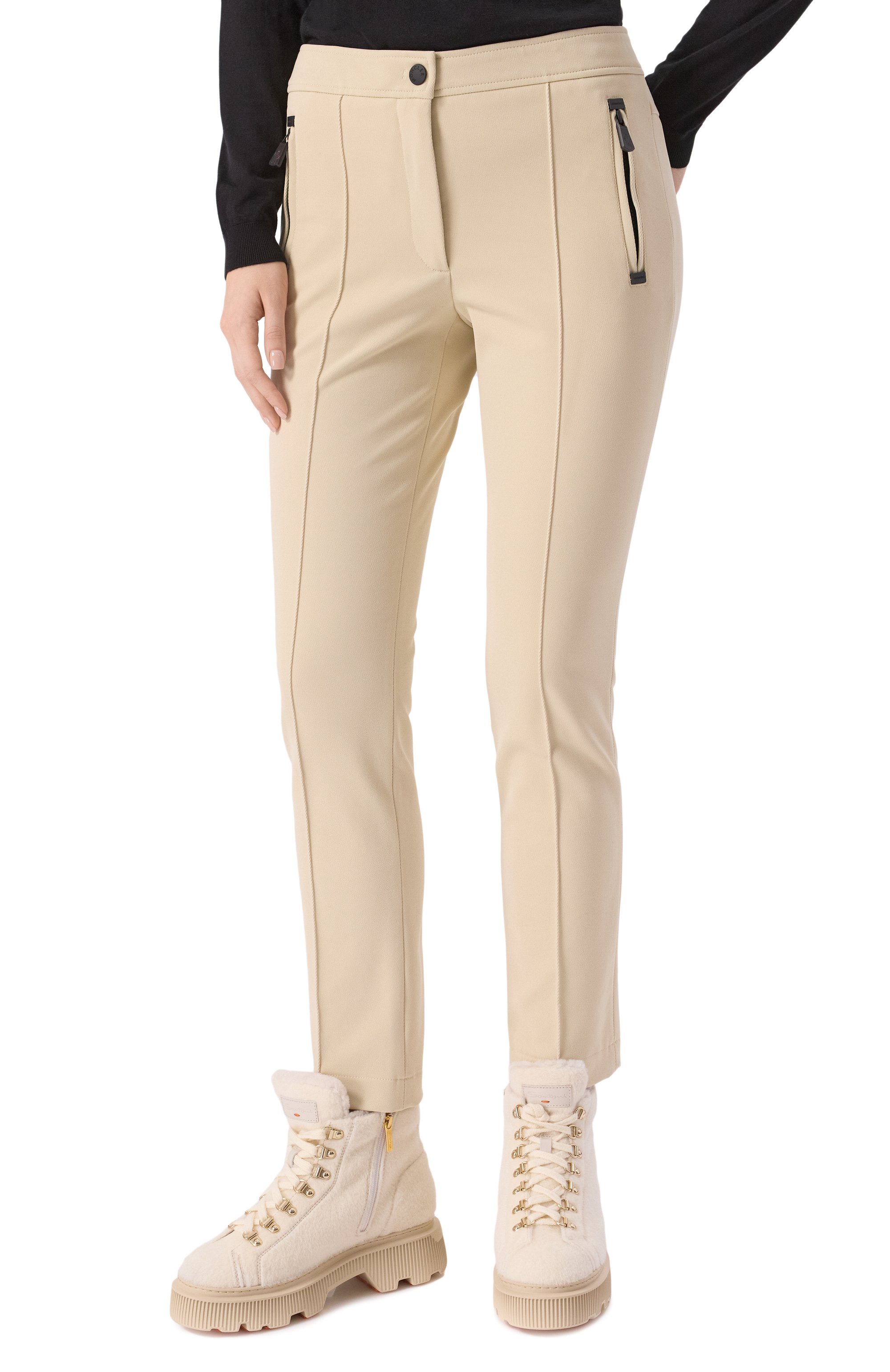 Брюки MONCLER GRENOBLE кремового цвета по цене 89950 руб., арт. 2A000-06-53064, фото 3 Брюки MONCLER GRENOBLE, арт. 2A000-06-53064, фото 3