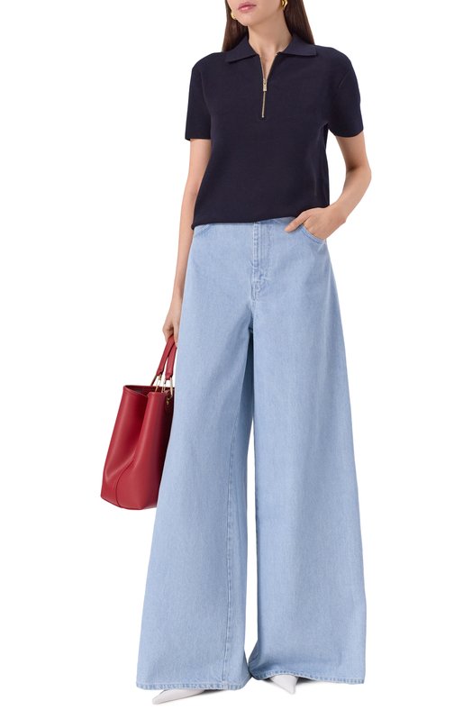 Поло из вискозы Max Mara Studio TETI Синий  TETI Фото 2