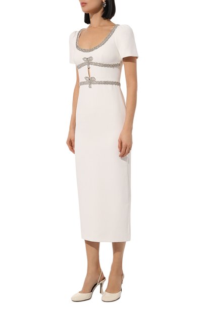 Платье с отделкой стразами SELF-PORTRAIT, арт. PF24-161M-W, фото 3