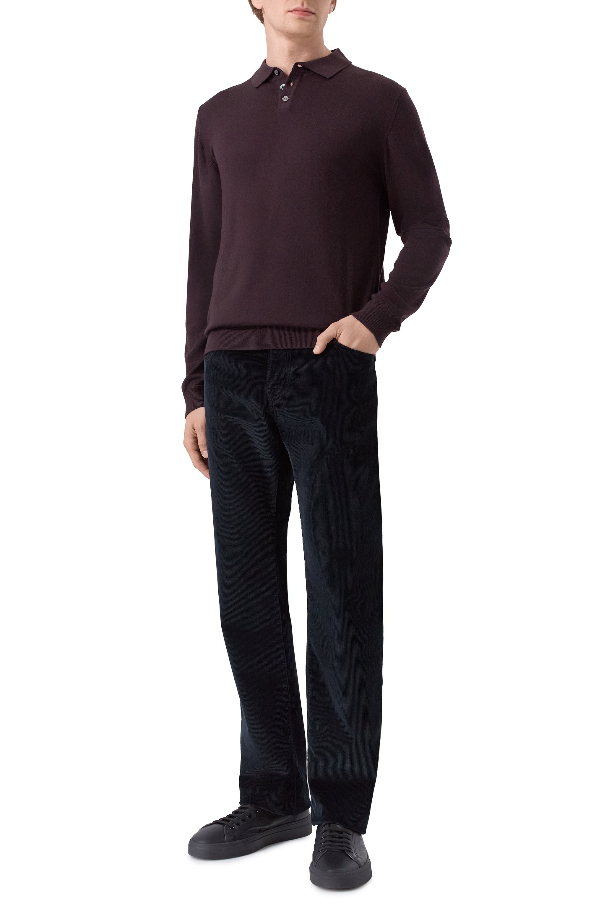 Шерстяное поло DANIELE FIESOLI темно-коричневого цвета по цене 22000 руб., арт. DF 0026, фото 2 Шерстяное поло DANIELE FIESOLI, арт. DF 0026, фото 2