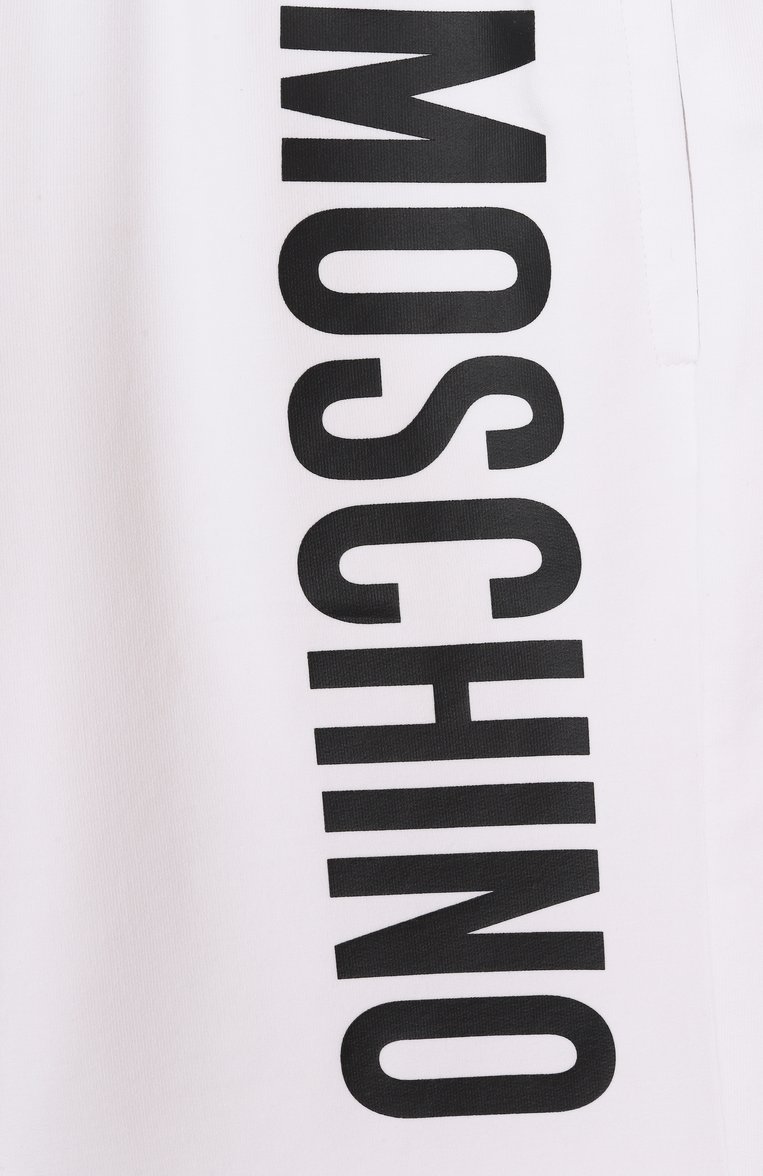 Детские хлопковые шорты MOSCHINO белого цвета, арт. HUQ02F/LDA25/10-14 | Фото 3 (Нос: Не проставлено; Материал внешний: Хлопок; Мальчики Кросс-КТ: Шорты-спорт; Случай: Повседневный; Ростовка одежда: 10 - 11 лет | 140 - 146см, 12 лет | 152 см, 16 лет | 164 см)
