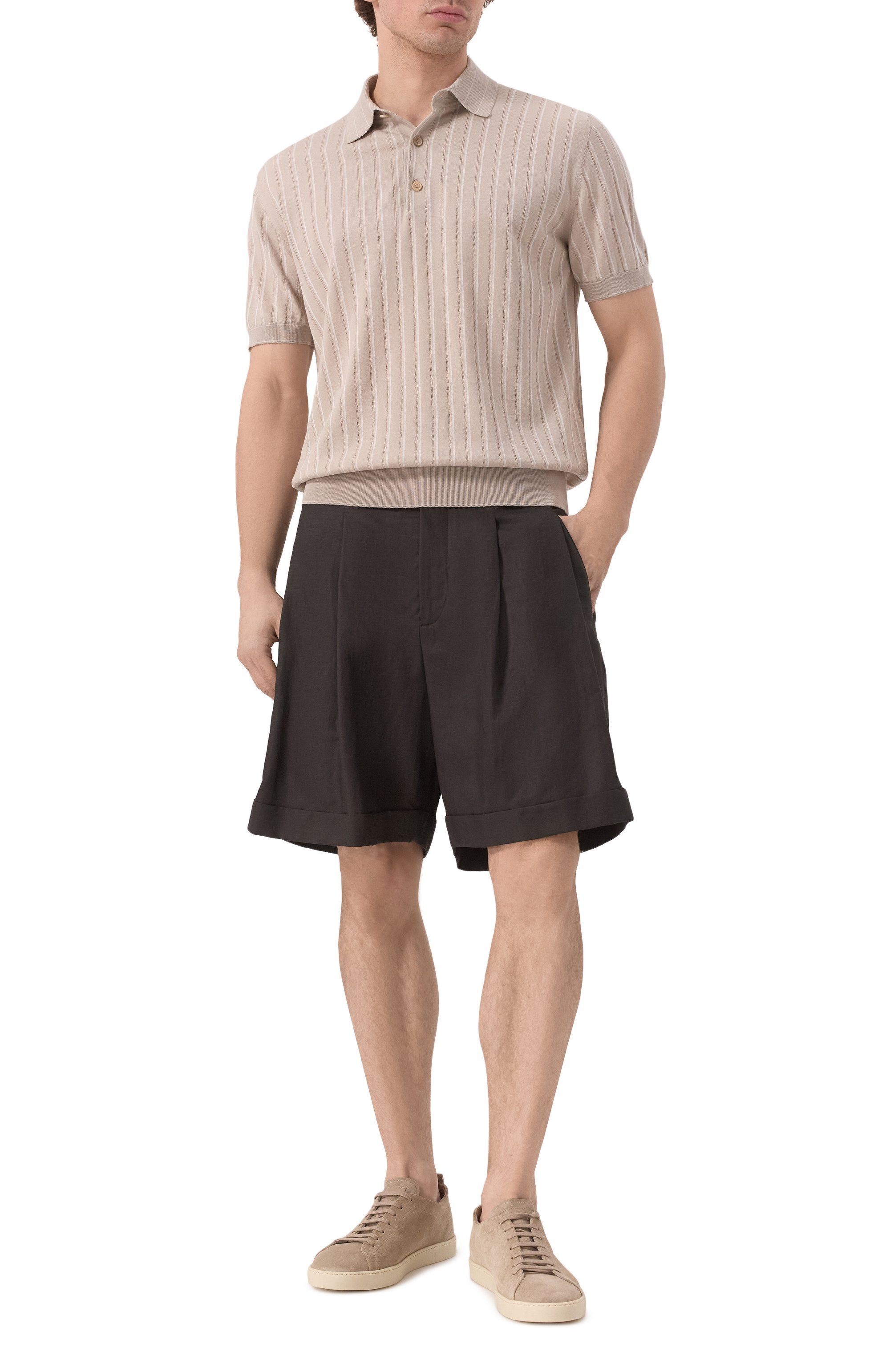 Поло из хлопка и шелка BRIONI, арт. UMR200/PCK12, фото 2