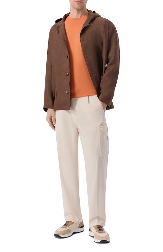 Хлопковая футболка Kiton UMK0891 Оранжевый  UMK0891 Фото 2