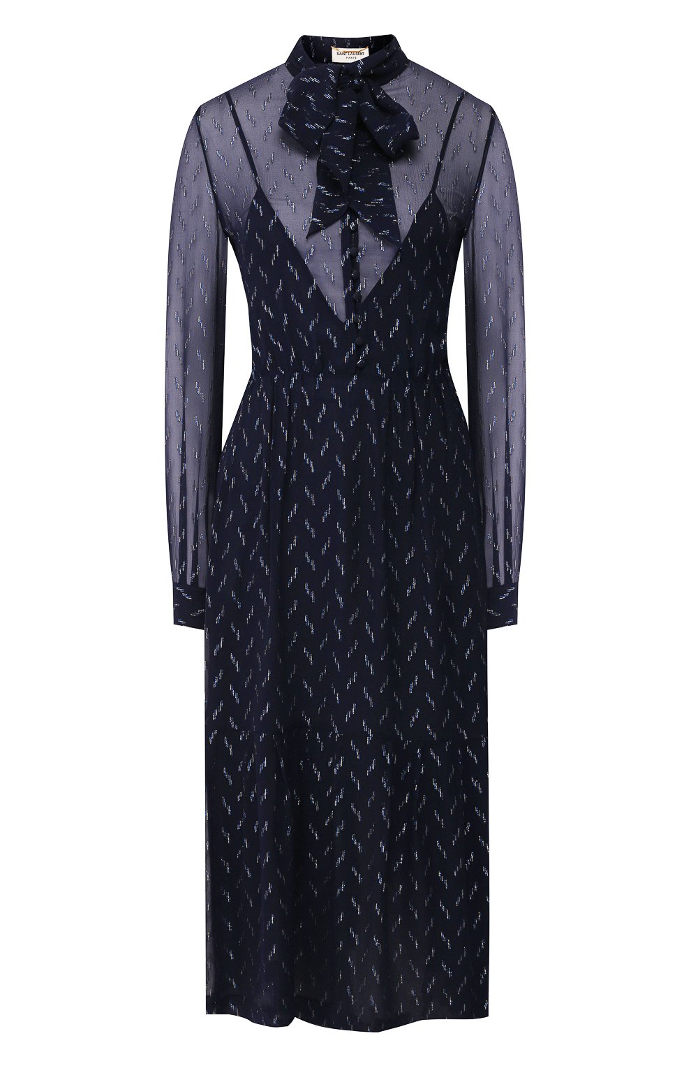 Шелковое платье SAINT LAURENT, арт. 618962/Y6A54, фото 1