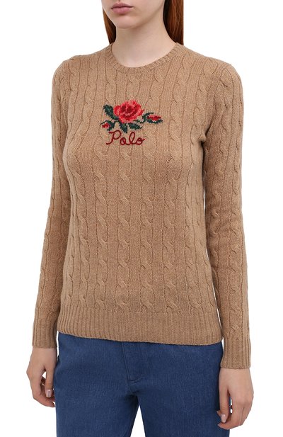 Шерстяной пуловер POLO RALPH LAUREN бежевого цвета по цене 20850 руб., арт. 211815136, фото 3 Шерстяной пуловер POLO RALPH LAUREN, арт. 211815136, фото 3