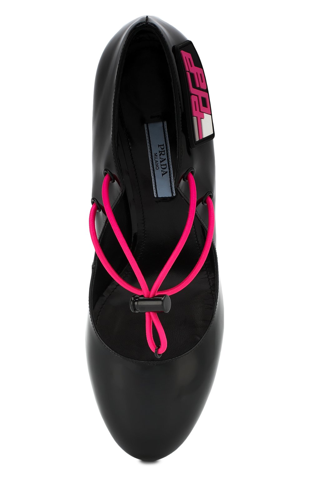 Кожаные туфли на шпильке PRADA, арт. 1I127L-JHR-F0JNG-90, фото 5