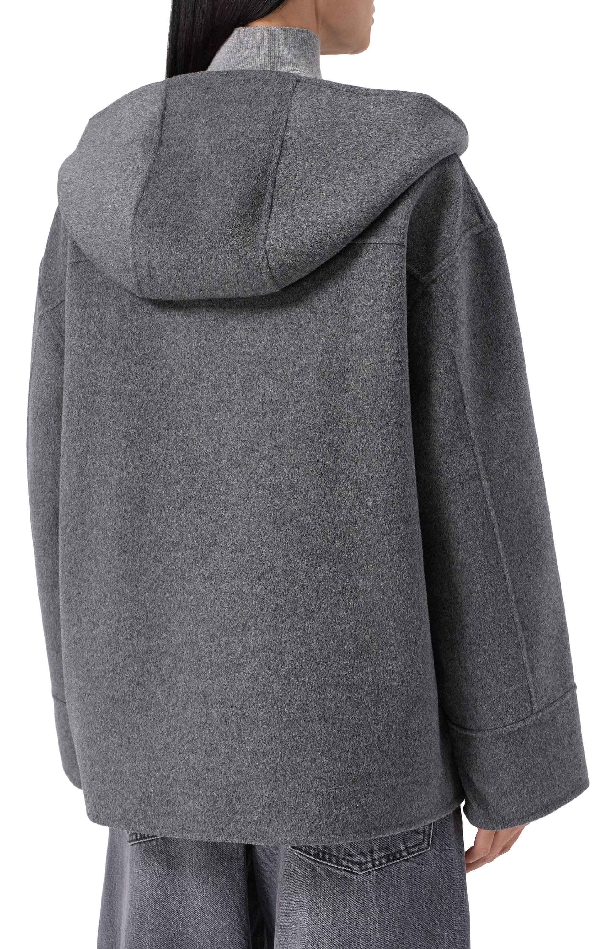 Шерстяное полупальто 12 STOREEZ серого цвета по цене 45000 руб., арт. 133930, фото 4 Шерстяное полупальто 12 STOREEZ, арт. 133930, фото 4