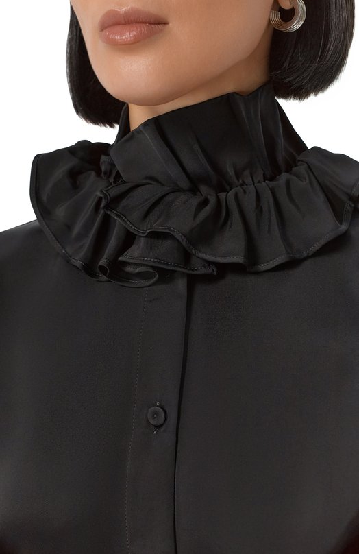 Блузка из вискозы Jil Sander J01DL0163/J65022 Чёрный  J01DL0163/J65022 Фото 5