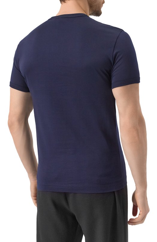 Хлопковая футболка Dolce & Gabbana G8JX7T/FU7EQ Синий  G8JX7T/FU7EQ Фото 4