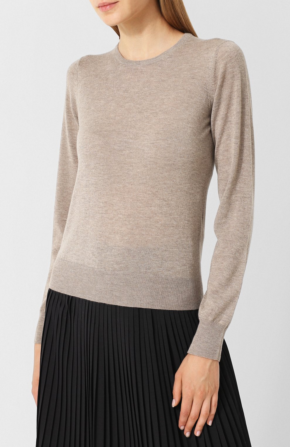 Однотонный кашемировый пуловер с круглым вырезом GIORGIO ARMANI, арт. 6ZAM19/AM62Z, фото 3