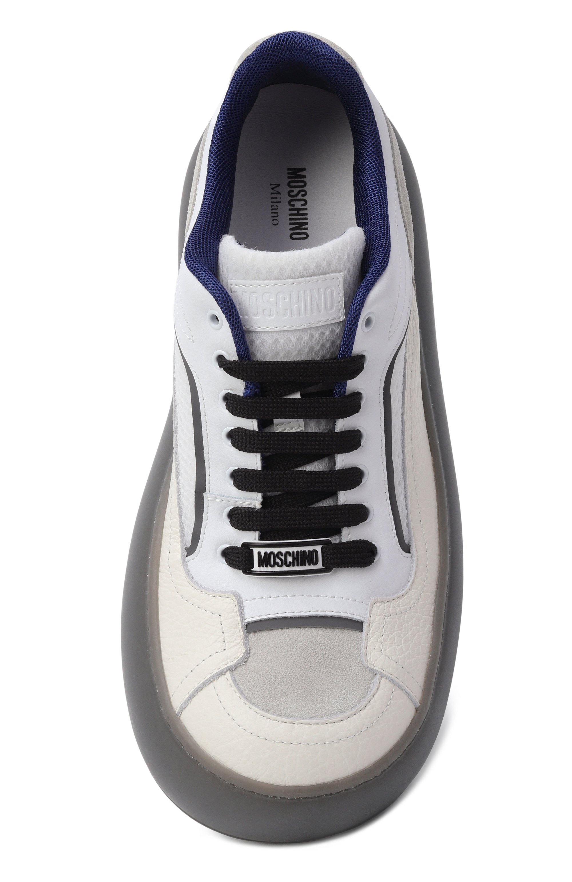 Кожаные кеды MOSCHINO, арт. MB15165G00/GH5, фото 5
