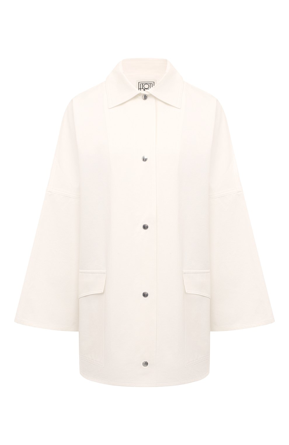 Хлопковая куртка TOTEME белого цвета по цене 69950 руб., арт. 241-WR01050-FB0103, фото 1 Хлопковая куртка TOTEME, арт. 241-WR01050-FB0103, фото 1