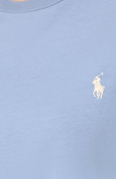 Хлопковая футболка POLO RALPH LAUREN синего цвета по цене 4995 руб., арт. 211706305, фото 5 Хлопковая футболка POLO RALPH LAUREN, арт. 211706305, фото 5