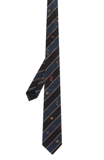 Шелковый галстук GUCCI синего цвета по цене 25920 руб., арт. 545077 4E002, фото 3 Шелковый галстук GUCCI, арт. 545077 4E002, фото 3