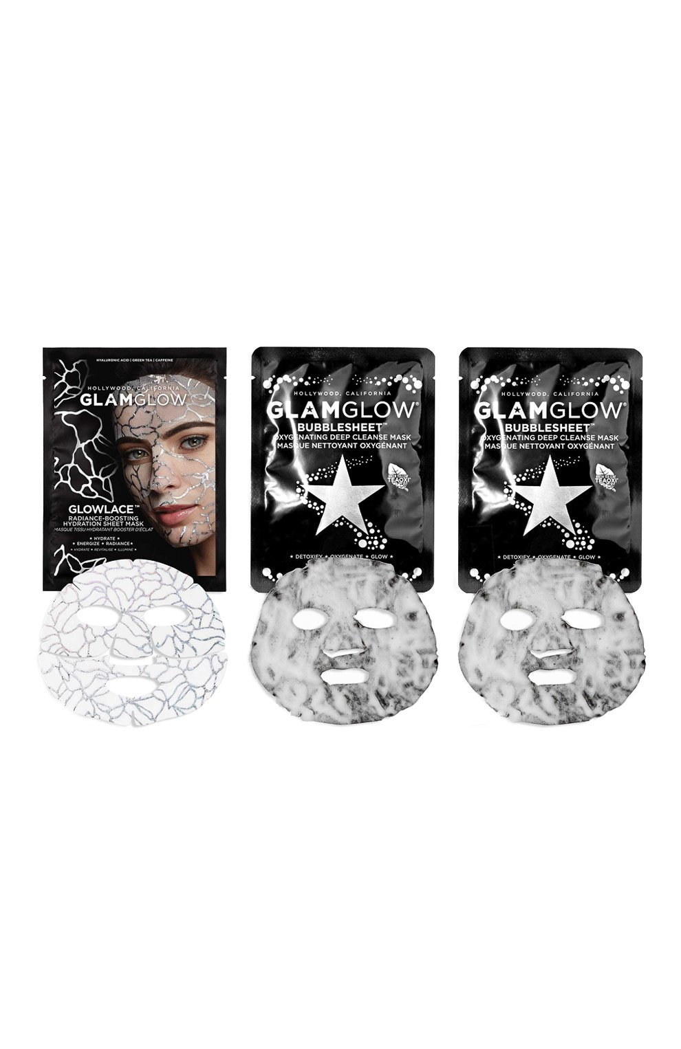 Набор косметический selfie-approved: cleanse + glow sheet mask trio GLAMGLOW, арт. 889809009380, фото 4