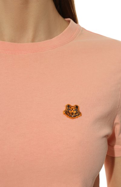 Хлопковая футболка KENZO розового цвета по цене 15950 руб., арт. FC52TS8434CJ, фото 5 Хлопковая футболка KENZO, арт. FC52TS8434CJ, фото 5