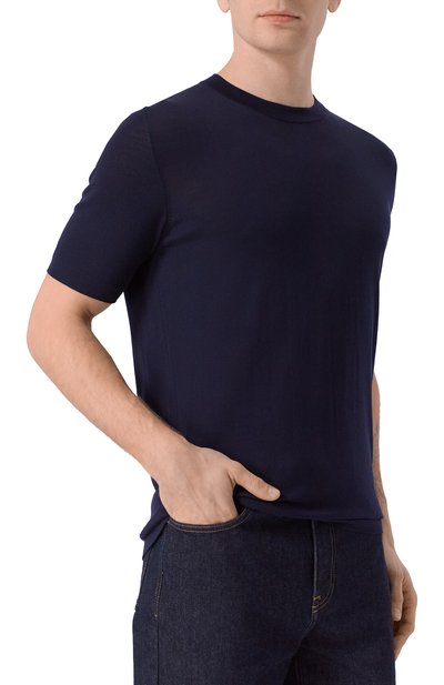 Шерстяной джемпер MVST темно-синего цвета по цене 131000 руб., арт. M0-M25.1MM.K402/44-60, фото 3 Шерстяной джемпер MVST, арт. M0-M25.1MM.K402/44-60, фото 3