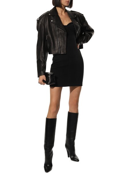 Джинсовое платье VERSACE JEANS COUTURE черного цвета по цене 58850 руб., арт. 73HA0956-73DP956 D STR BLK B SL0UCHY24/DW040D11, фото 2 Джинсовое платье VERSACE JEANS COUTURE, арт. 73HA0956-73DP956 D STR BLK B SL0UCHY24/DW040D11, фото 2