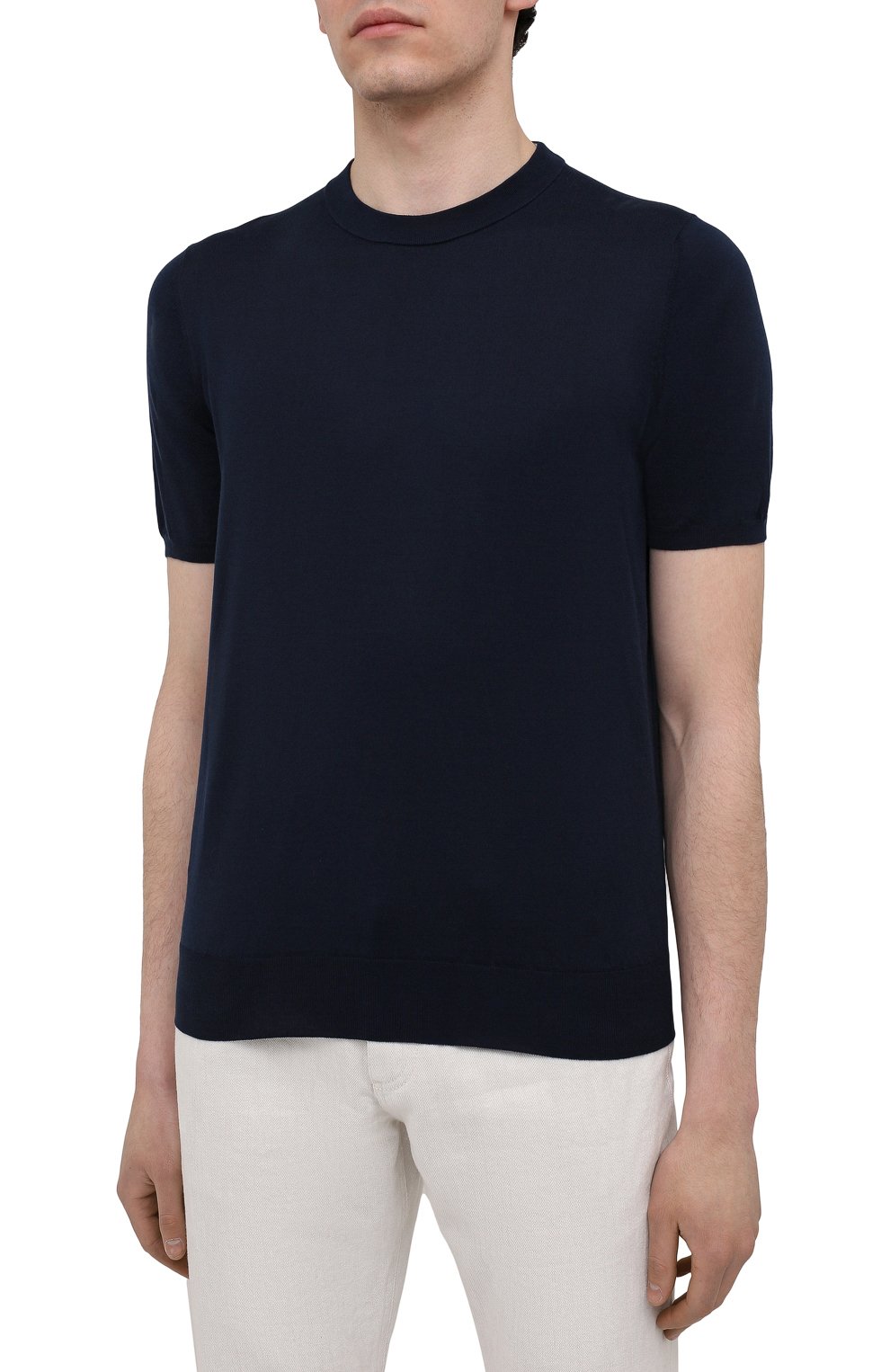 Хлопковый джемпер FIORONI темно-синего цвета по цене 41300 руб., арт. MK20260A2, фото 3 Хлопковый джемпер FIORONI, арт. MK20260A2, фото 3