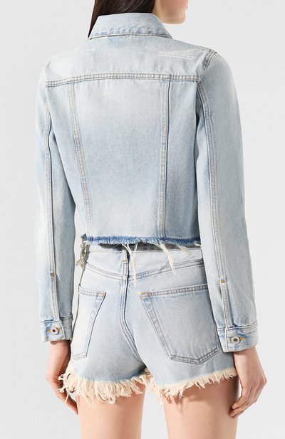 Джинсовая куртка OFF-WHITE светло-голубого цвета по цене 42550 руб., арт. 0WYE008R197730577100, фото 4 Джинсовая куртка OFF-WHITE, арт. 0WYE008R197730577100, фото 4