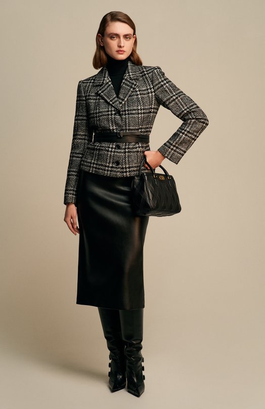 Кожаная юбка Co 3347LPL-C0RE Чёрный  3347LPL-C0RE Фото 6