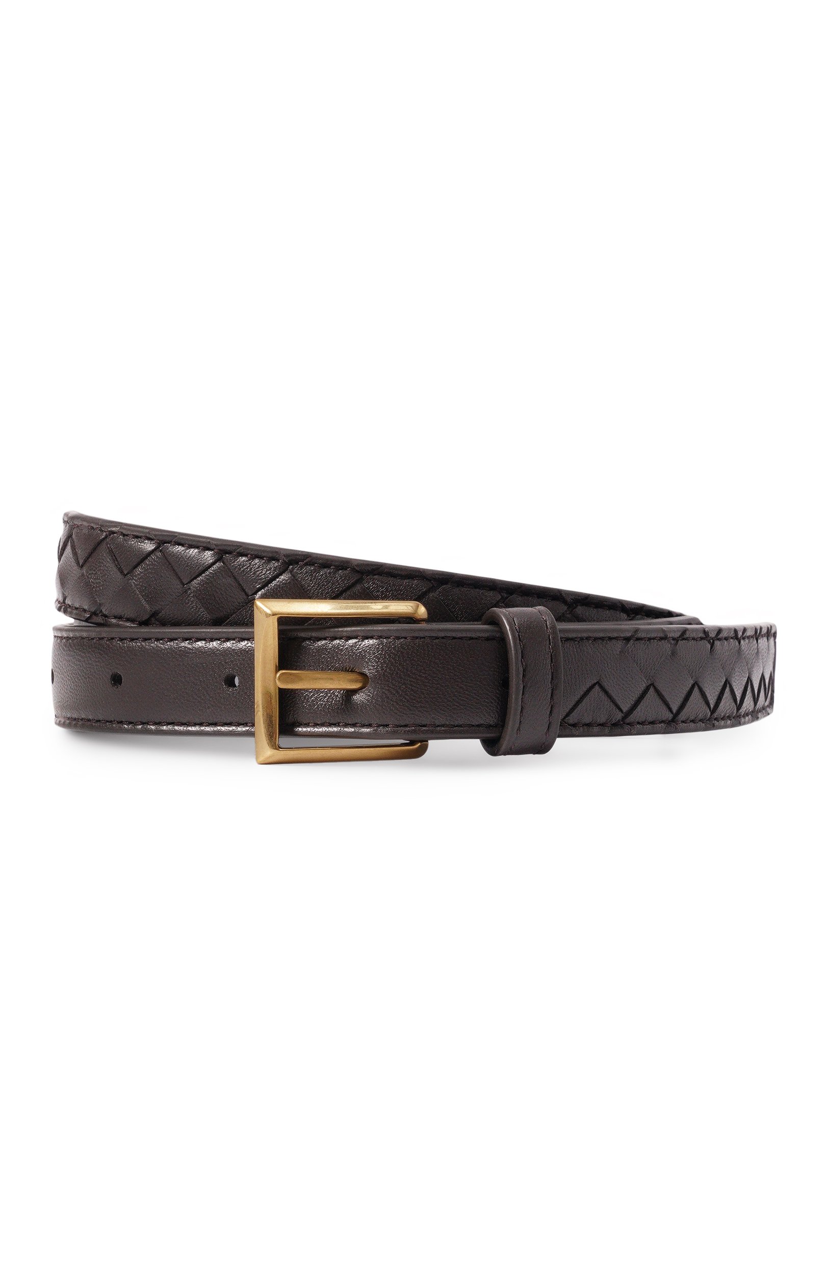 Кожаный ремень BOTTEGA VENETA темно-коричневого цвета по цене 88650 руб., арт. 871643/V0HW5, фото 1 Кожаный ремень BOTTEGA VENETA, арт. 871643/V0HW5, фото 1