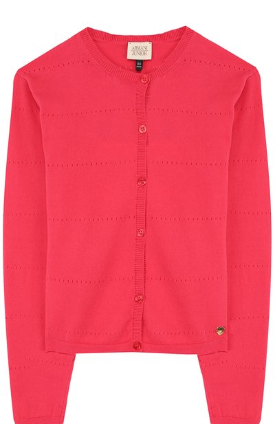 Хлопковый кардиган на пуговицах с круглым вырезом ARMANI JUNIOR, арт. 3Z3E61/3M0HZ/11A-16A, фото 1