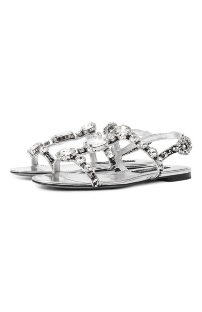 Женские кожаные сандалии bianca DOLCE & GABBANA, арт. CQ0601/A6I20