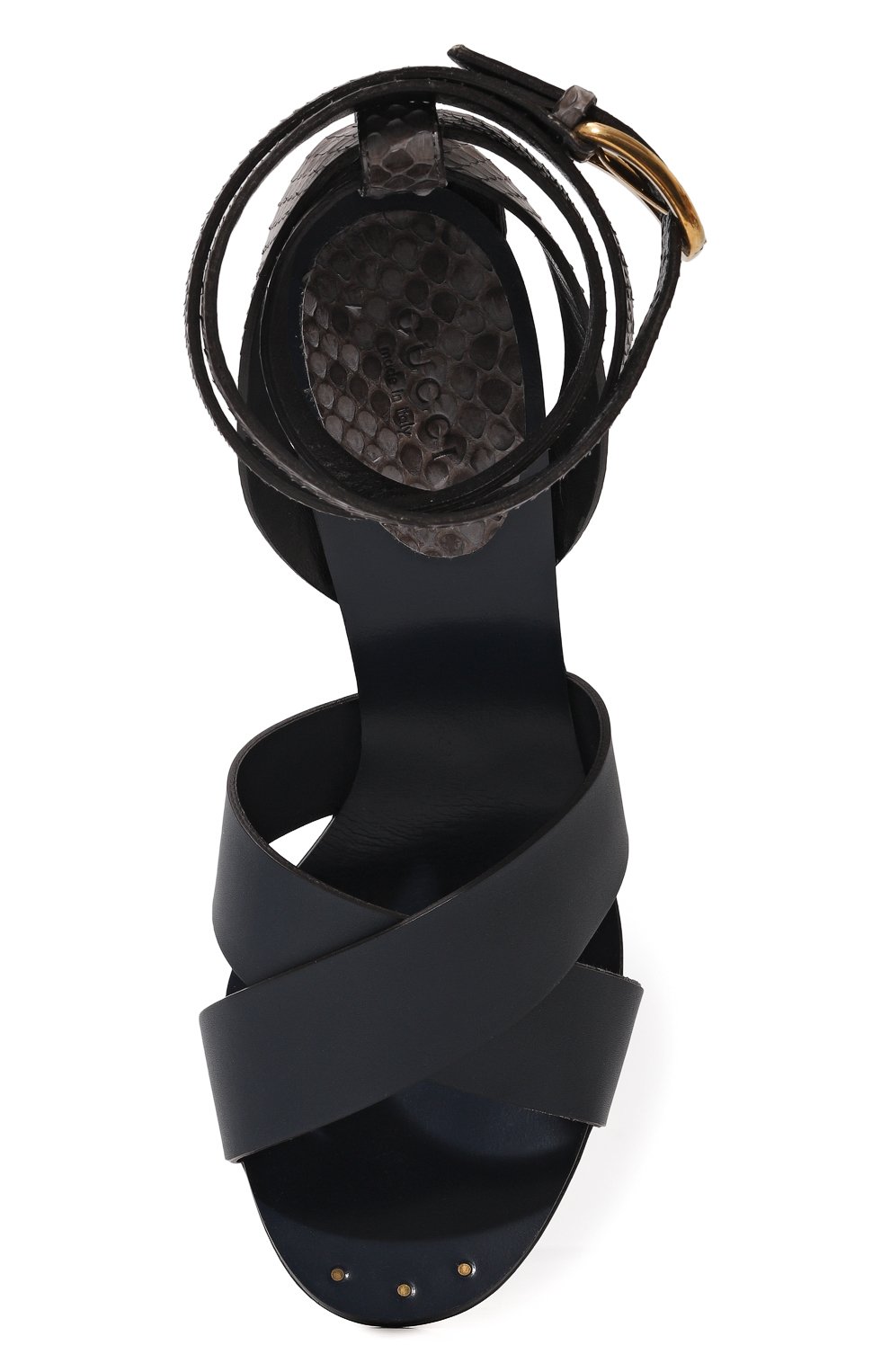 Кожаные босоножки GUCCI, арт. 381393 AEMU0, фото 6