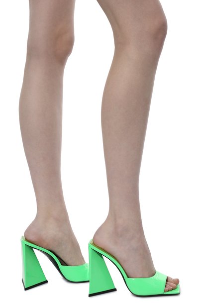 Кожаные мюли devon THE ATTICO зеленого цвета по цене 85100 руб., арт. 221WS000/L002, фото 3 Кожаные мюли devon THE ATTICO, арт. 221WS000/L002, фото 3