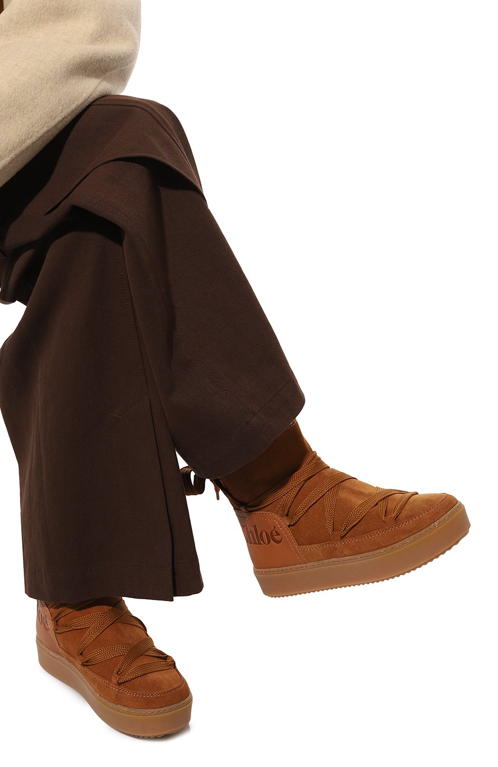 Замшевые полусапоги SEE BY CHLOÉ коричневого цвета по цене 39650 руб., арт. SB35151A14210221, фото 3 Замшевые полусапоги SEE BY CHLOÉ, арт. SB35151A14210221, фото 3