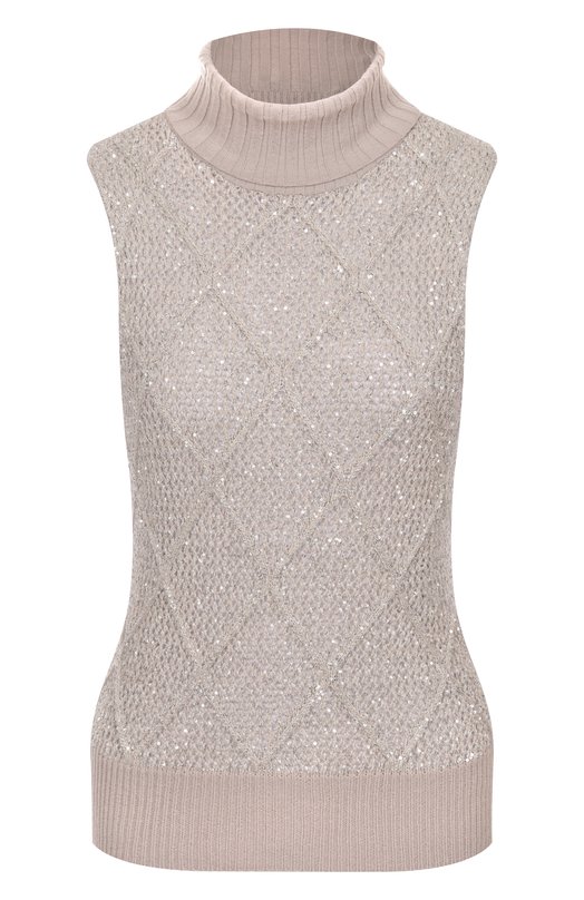 Топ с отделкой пайетками D.Exterior 61636 Бежевый 61636