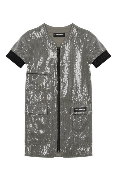Платье из вискозы KARL LAGERFELD KIDS, арт. Z30470