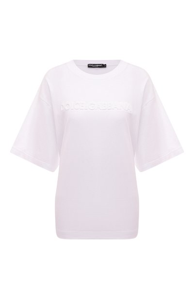 Женская хлопковая футболка DOLCE & GABBANA, арт. F8048Z/G7EHJ