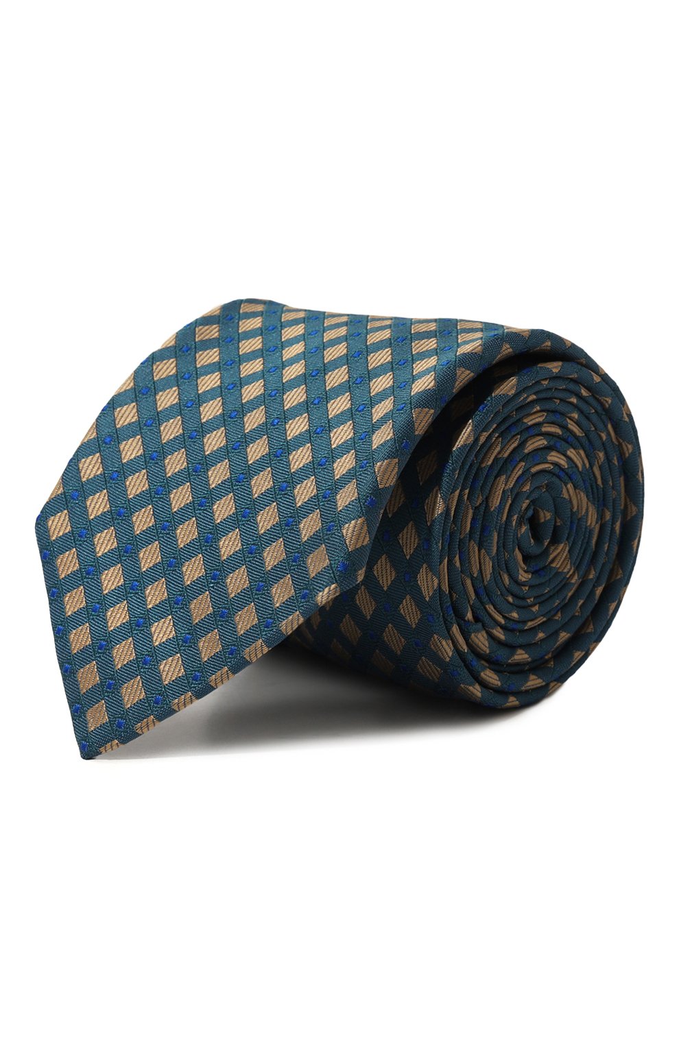 Шелковый галстук BROUBACK бирюзового цвета по цене 6795 руб., арт. TIE 8CM/SS24, фото 1 Шелковый галстук BROUBACK, арт. TIE 8CM/SS24, фото 1