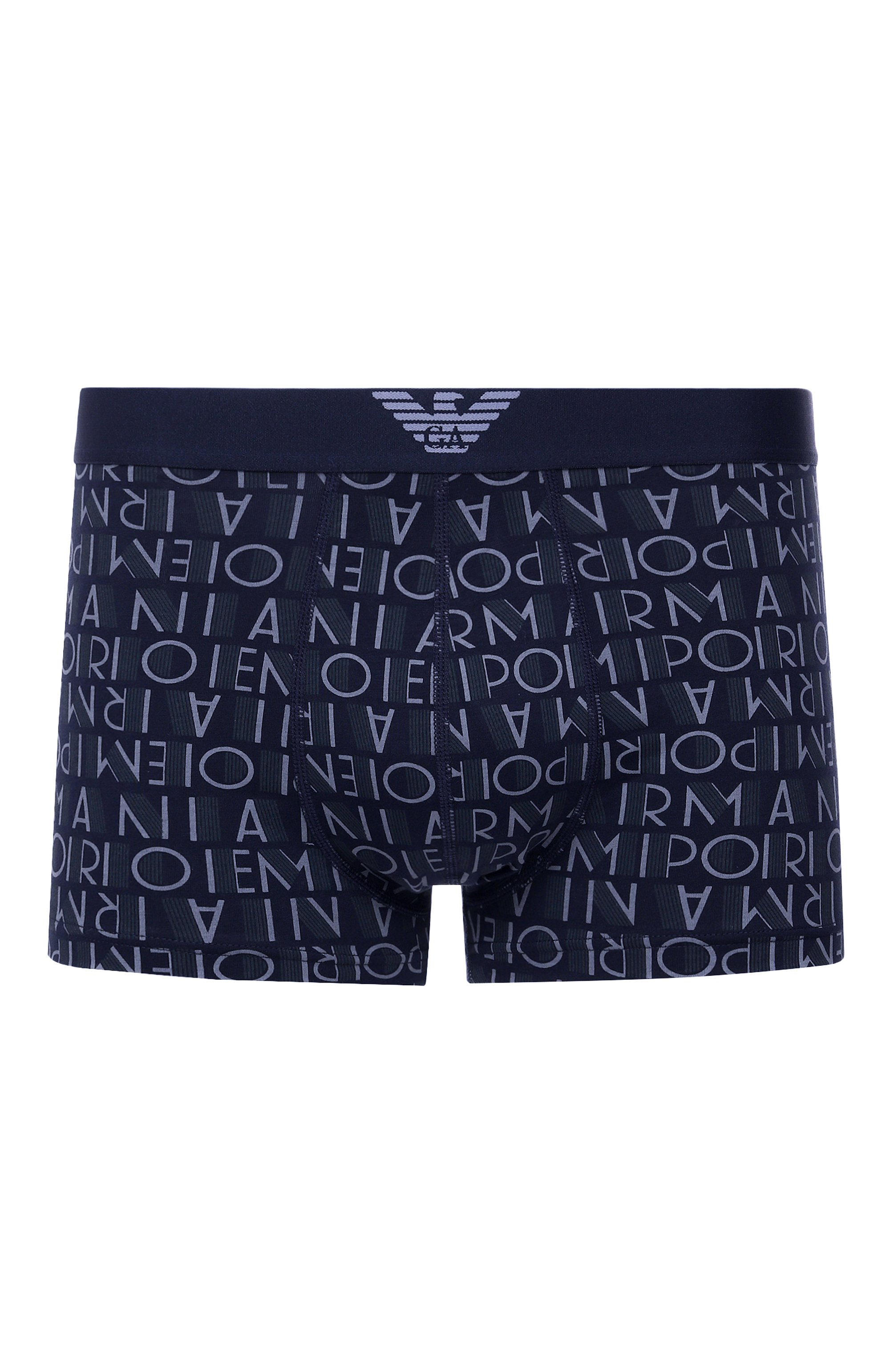 Хлопковые боксеры EMPORIO ARMANI темно-синего цвета по цене 3995 руб., арт. EM002170/AF14995, фото 1 Хлопковые боксеры EMPORIO ARMANI, арт. EM002170/AF14995, фото 1