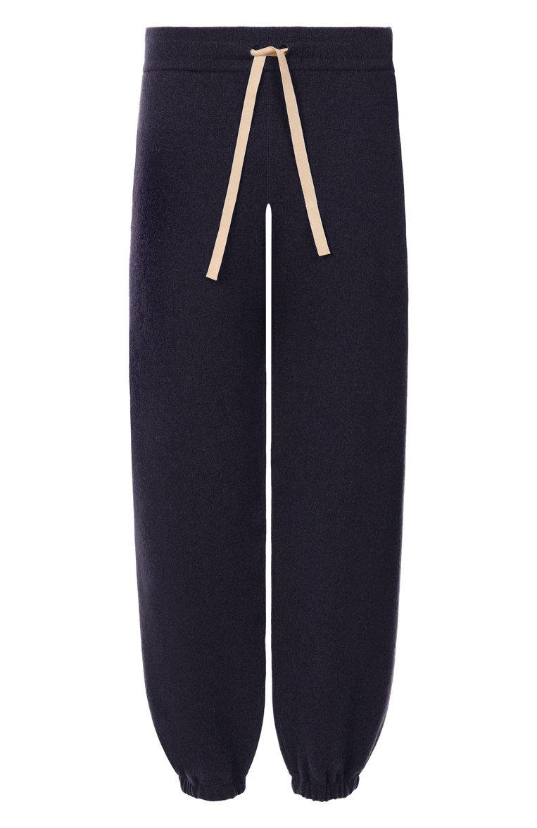 Мужские кашемировые джоггеры JIL SANDER темно-синего цвета, арт. J47KA0213-J13276 | Фото 1 (Материал внешний: Шерсть, Кашемир; Длина (брюки, джинсы): Стандартные; Силуэт М (брюки): Джоггеры; Стили: Спорт-шик)
